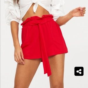 Pretty Little Things - Red Paper Bag Shorts